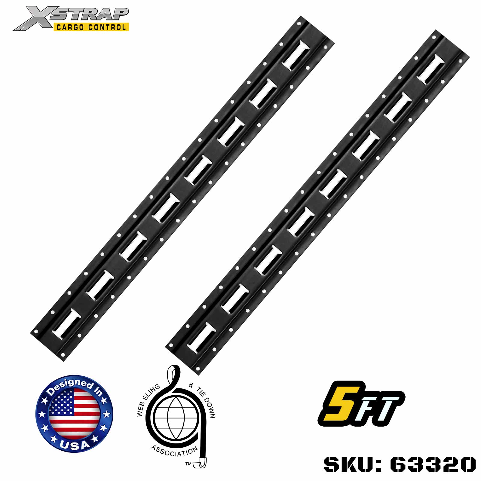 Xstrap 63320 5' Series E Logistica Semita facta per gradus altos 12-METIOR ferro 6000LBS