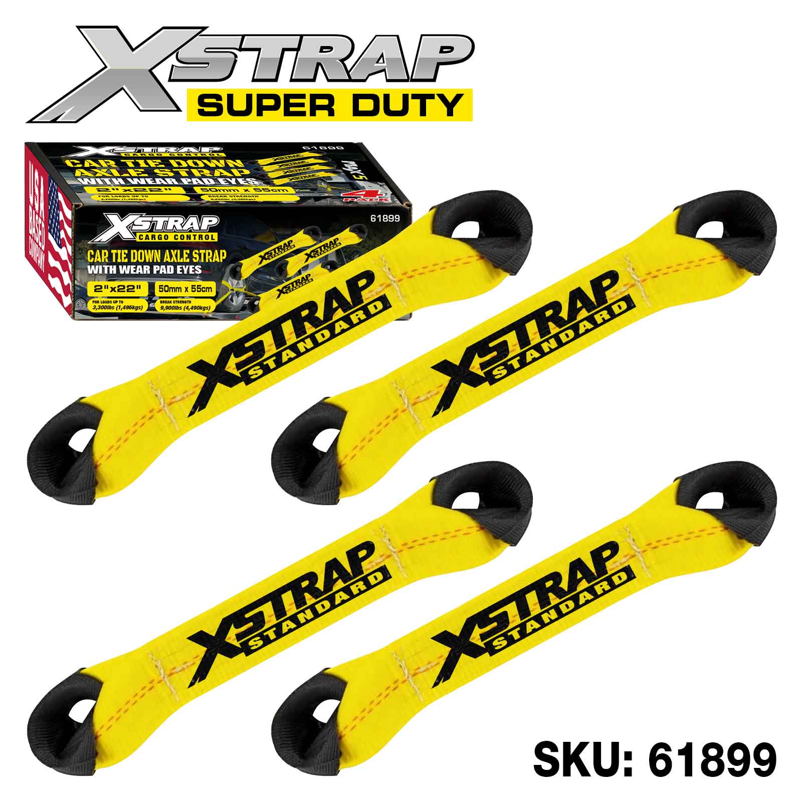 Xstrap 61899 4PK Alex Strap 3,300lb Swl
