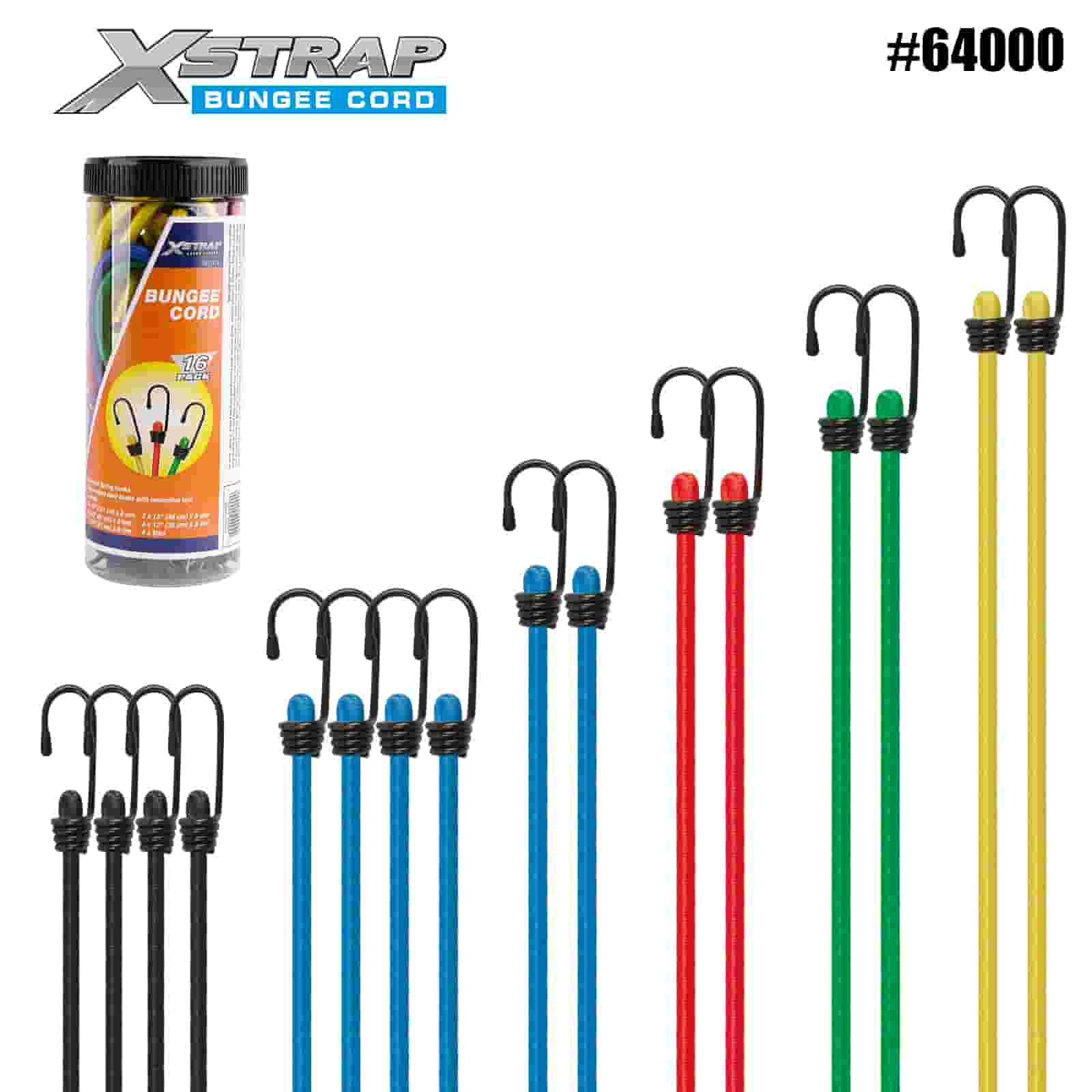 Xstrap 64000 16PK Bungee Cordes Pone 8mm x 12