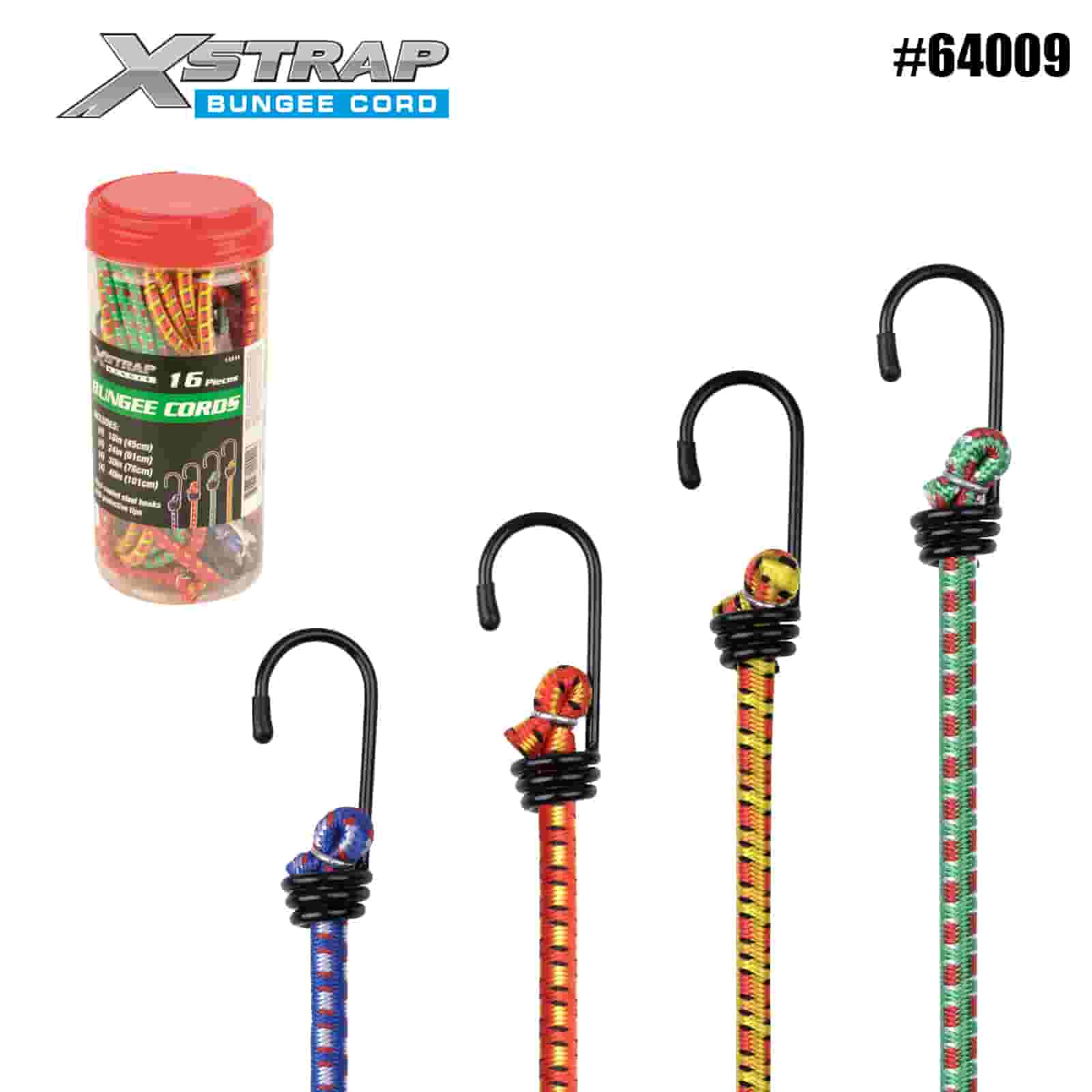 Xstrap 64009 16PK Bungee Funiculi 8mm x 18