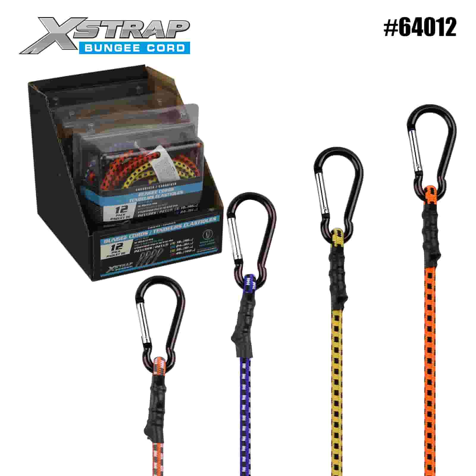 Xstrap 64012 12PK Veris Gate Seras Secure Bungee Cordes 8mm x 18